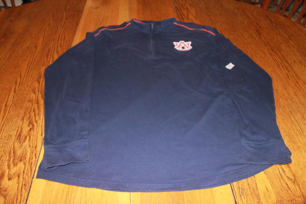 Auburn Tigers Shirt Mens XL Blue Long Sleeve NCAA Football Under Armour Pullover